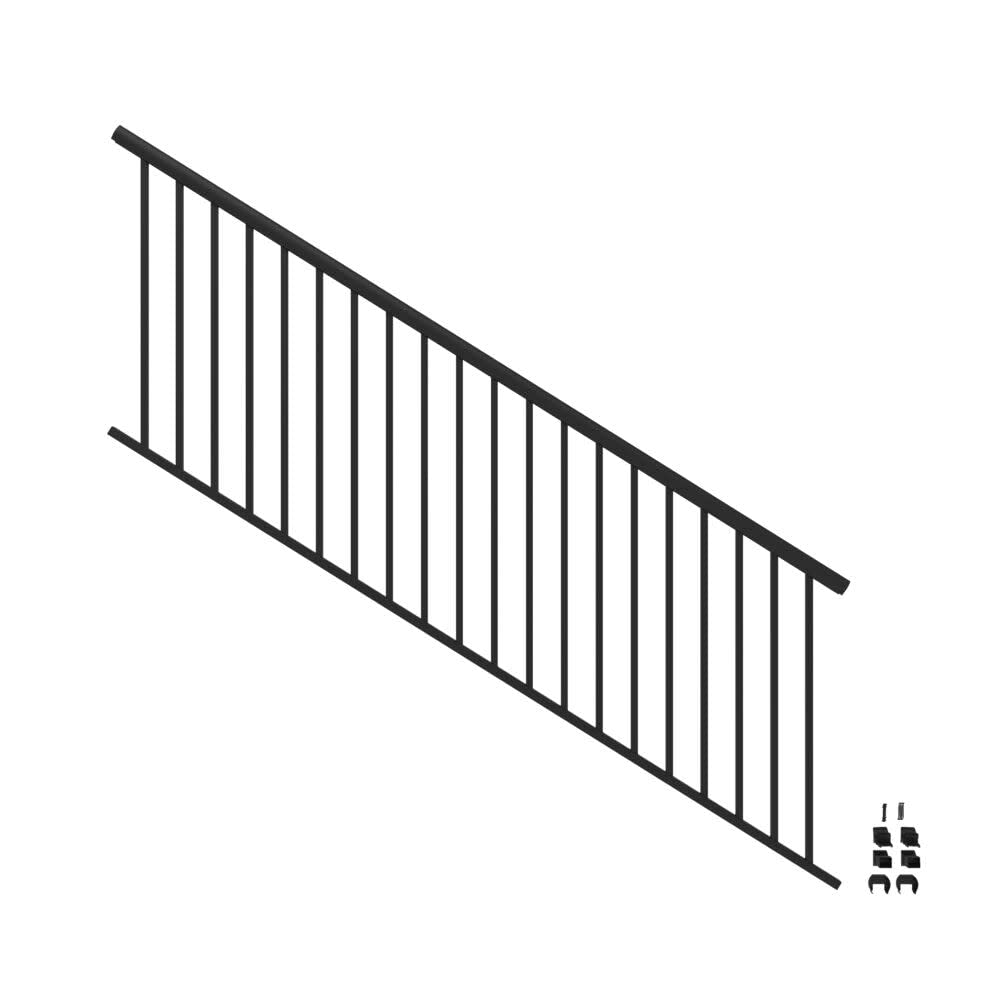 8’ x 36” Matte Black Aluminum Stair Kit T712472