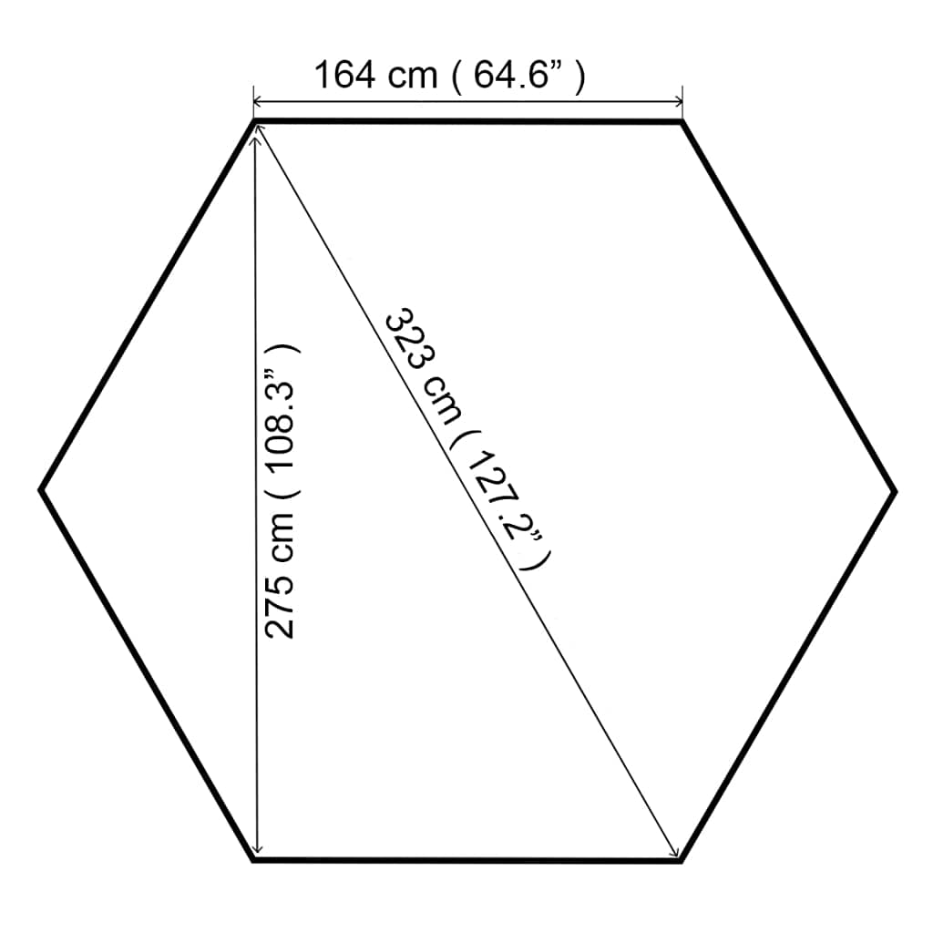 Gazebo Tent 10.6'x9'x8.7' Anthracite C59374