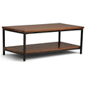 48 inch Dark Cognac Brown Mango Wood Coffee Table C2710