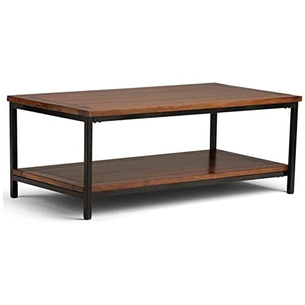 48 inch Dark Cognac Brown Mango Wood Coffee Table C2710