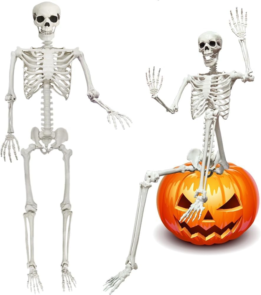 2-Pack 67" Posable Skeletons with Movable Joints H630