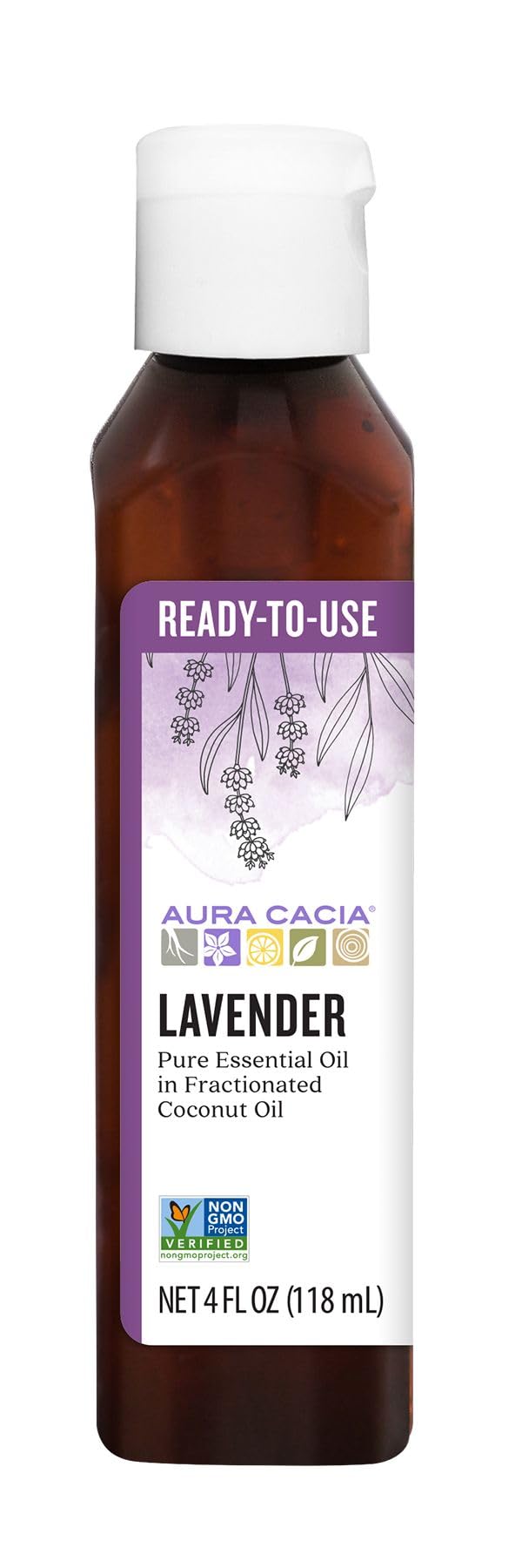 Lavender Essential Oil in Fractionated Coconut Oil 4 fl. oz. W4851