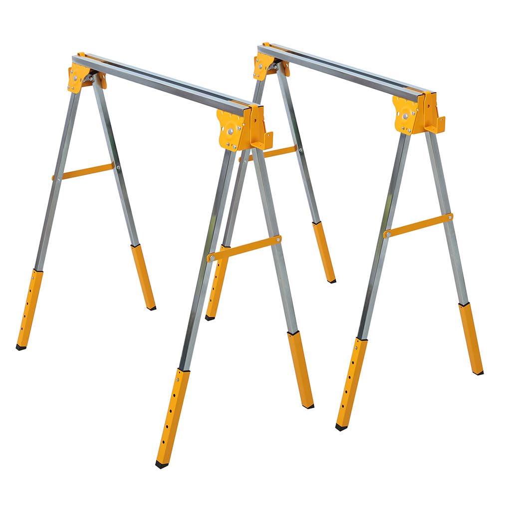 2 Pack Adjustable Steel Saw Horses 2600 Lbs H948729