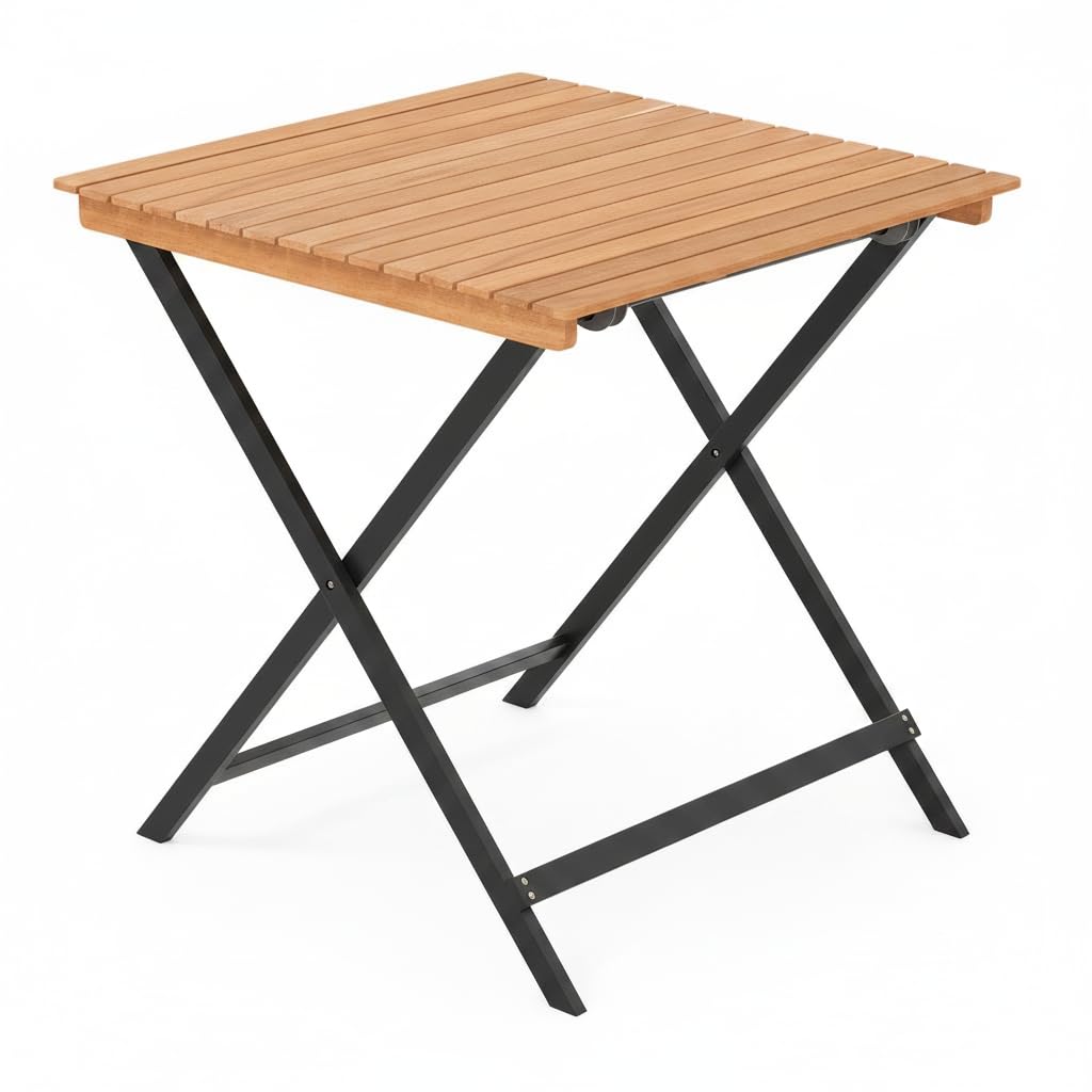 28-Inch Acacia Wood Square Foldable Patio Dining Table G77294