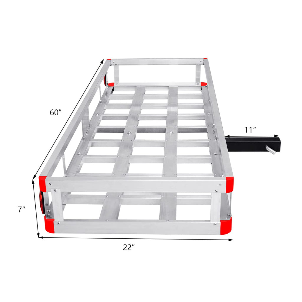 Aluminum Hitch Cargo Carrier 60” x 22” x 7” D528