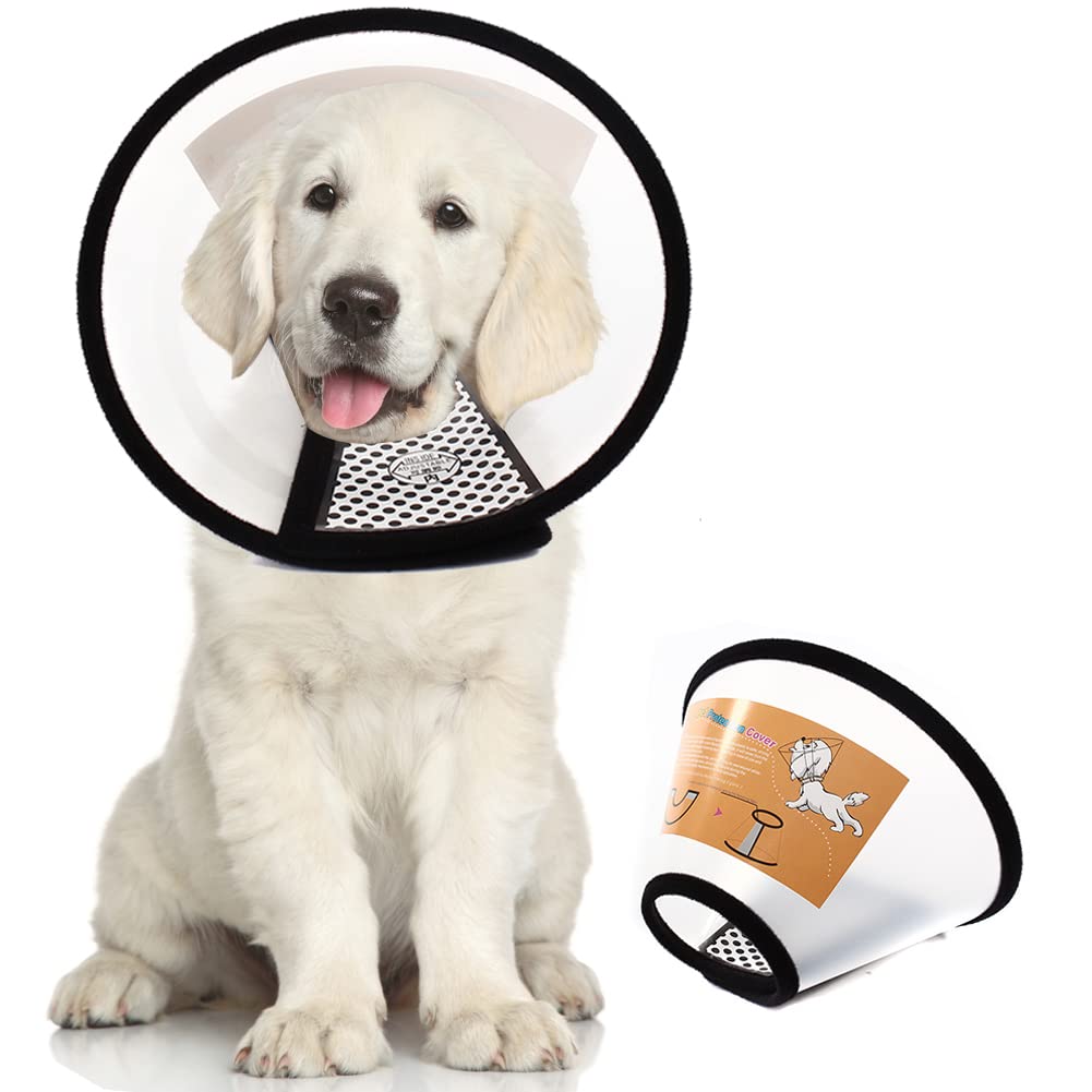 Adjustable Plastic Pet Recovery Collar Cone (S) N98457