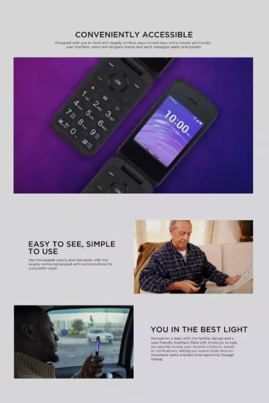 Unlocked 4G LTE Flip Phone 8GB F2369