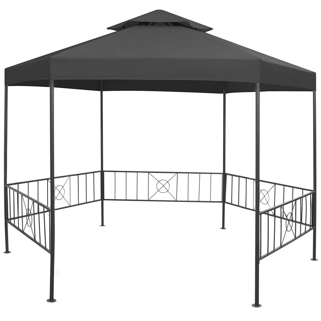 Gazebo Tent 10.6'x9'x8.7' Anthracite C59374