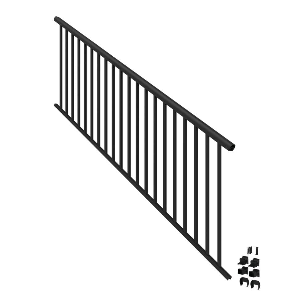 8’ x 36” Matte Black Aluminum Stair Kit T712472