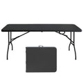 6 FT Black Folding Table with Carry Handle M141259