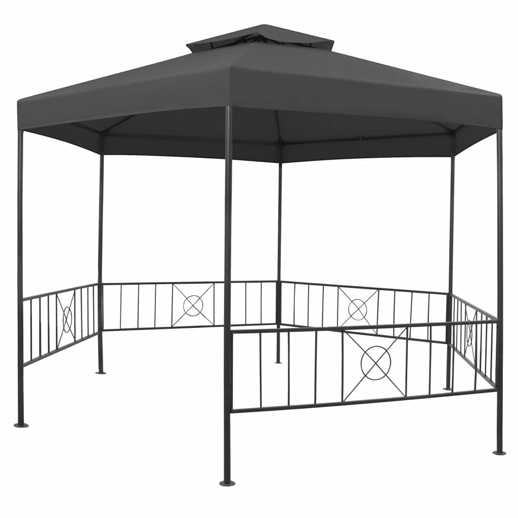 Gazebo Tent 10.6'x9'x8.7' Anthracite C59374