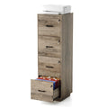 4 Drawer Wood File Cabinet with Lock F26627