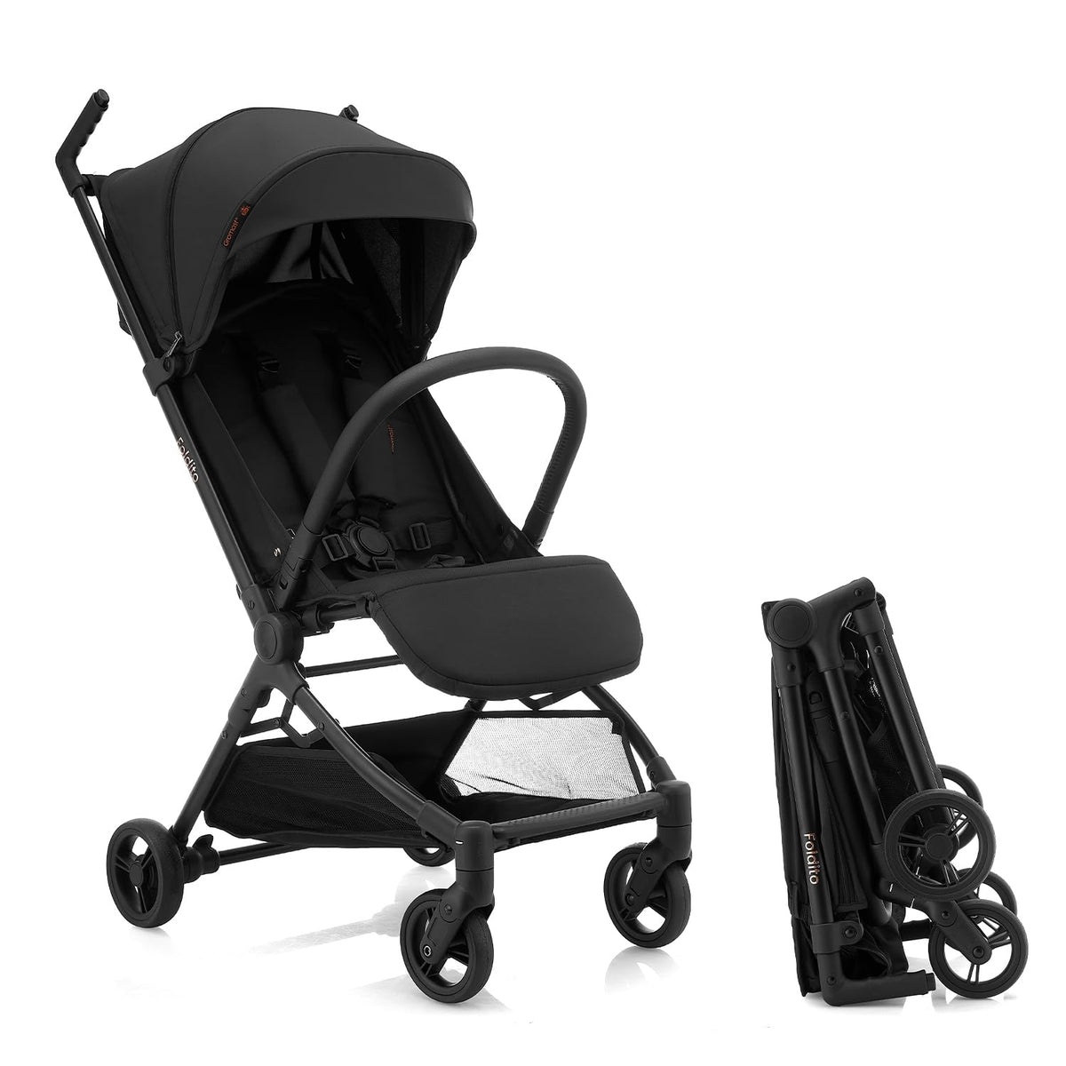 Ultra Compact Lightweight 9.9 lbs Black Travel Stroller V138