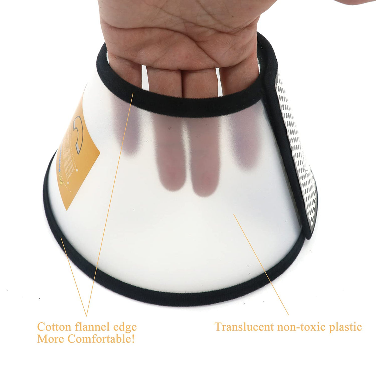Adjustable Plastic Pet Recovery Collar Cone (S) N98457