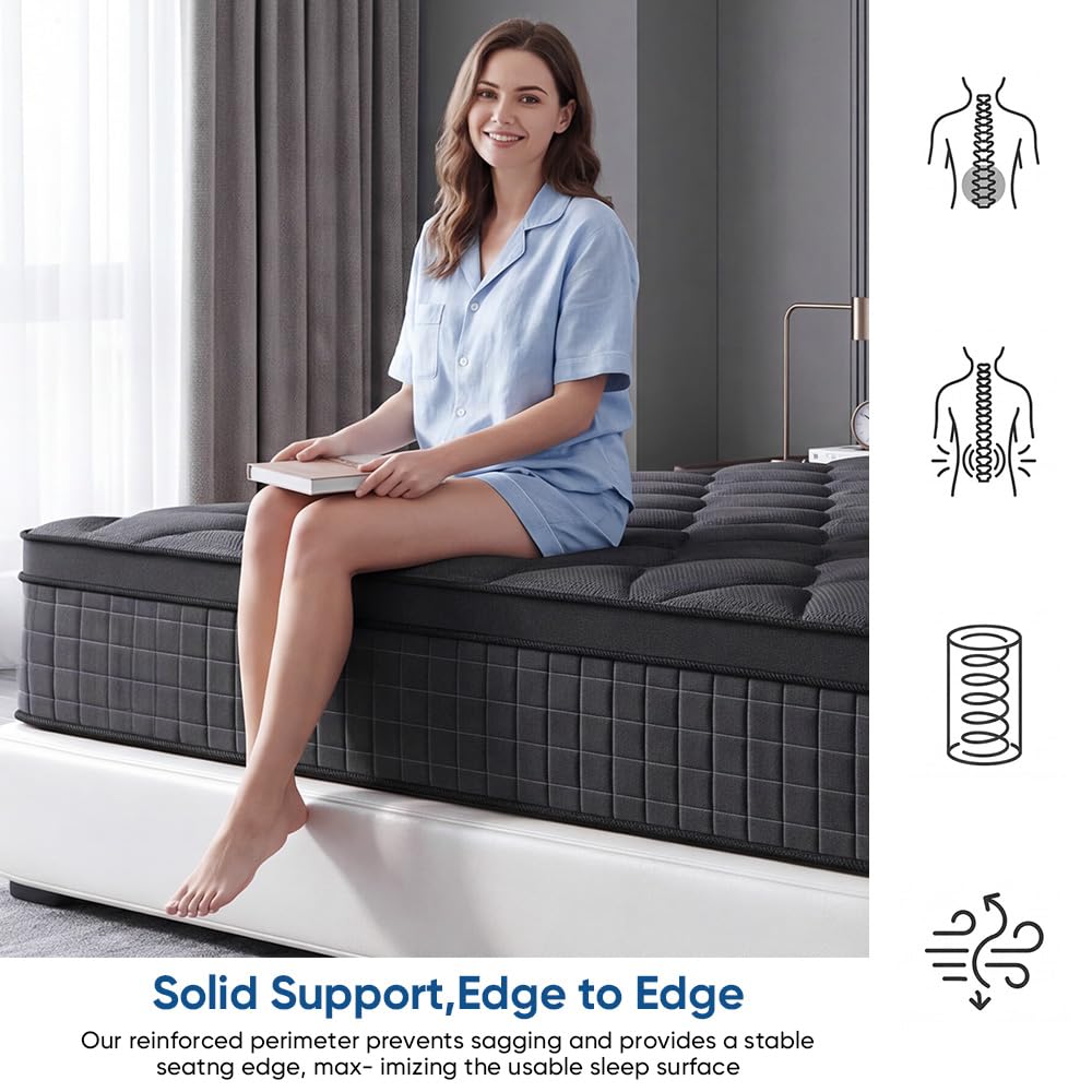 Queen 14 Inch Medium Firm Hybrid Mattress Z42685