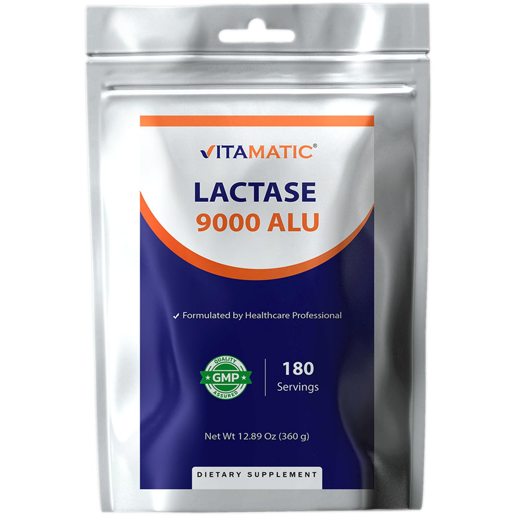Lactase Enzyme Powder 9000 ALU 180 Servings Non-GMO Gluten Free J137644