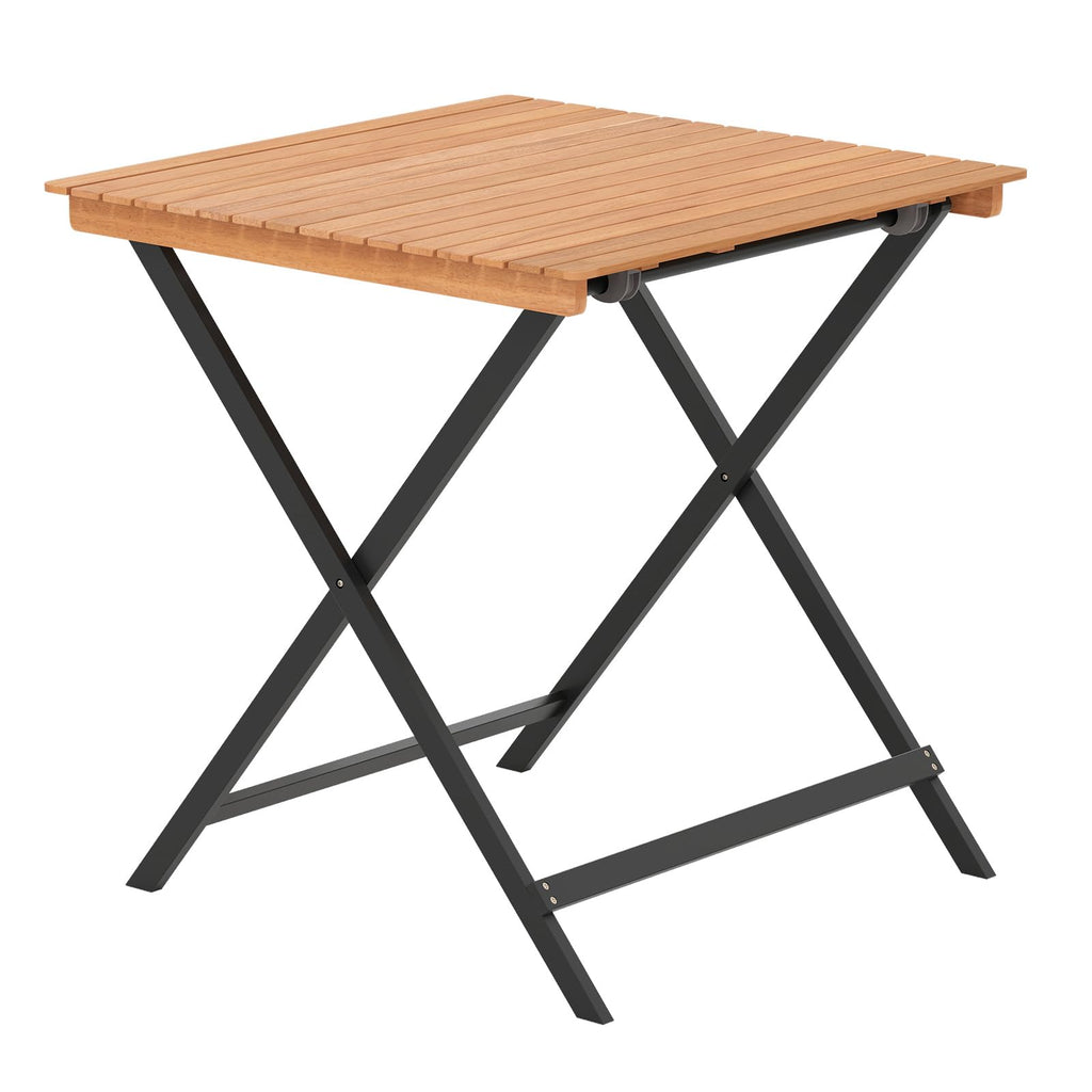 28-Inch Acacia Wood Square Foldable Patio Dining Table G77294