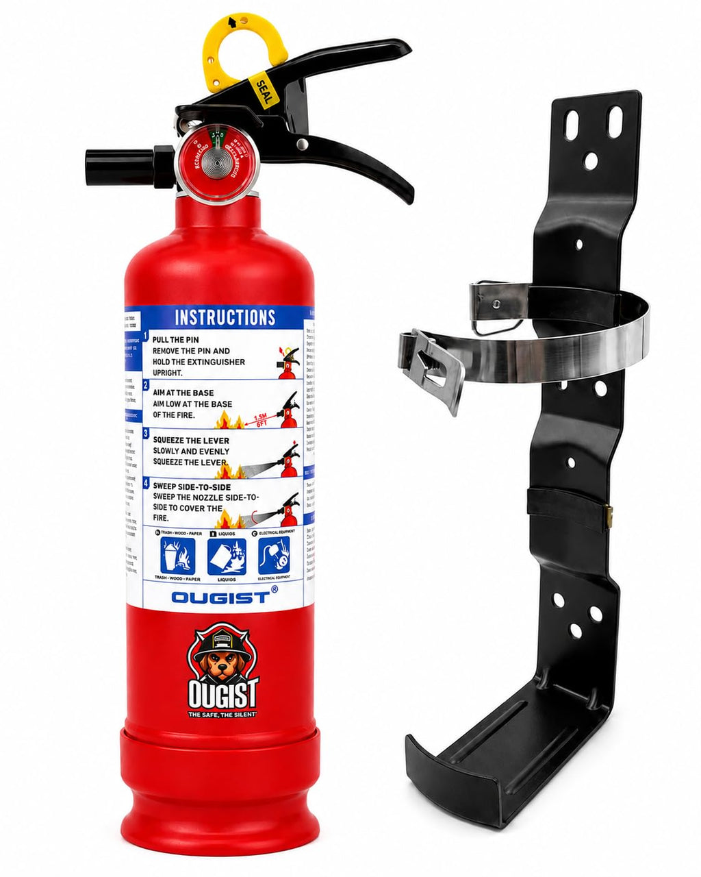2.5 lb ABC Dry Chemical Fire Extinguisher with Wall Mount A455