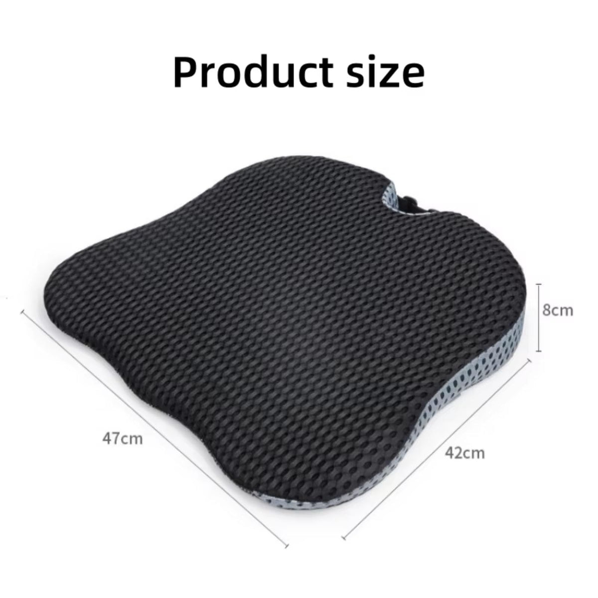 Black Memory Foam Car Seat Booster Cushion B3276