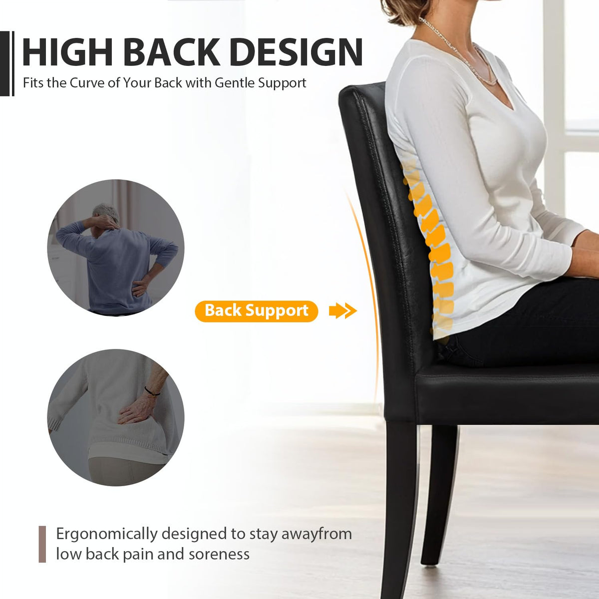 Black Set of 4 Upholstered Dining Chairs Q2715