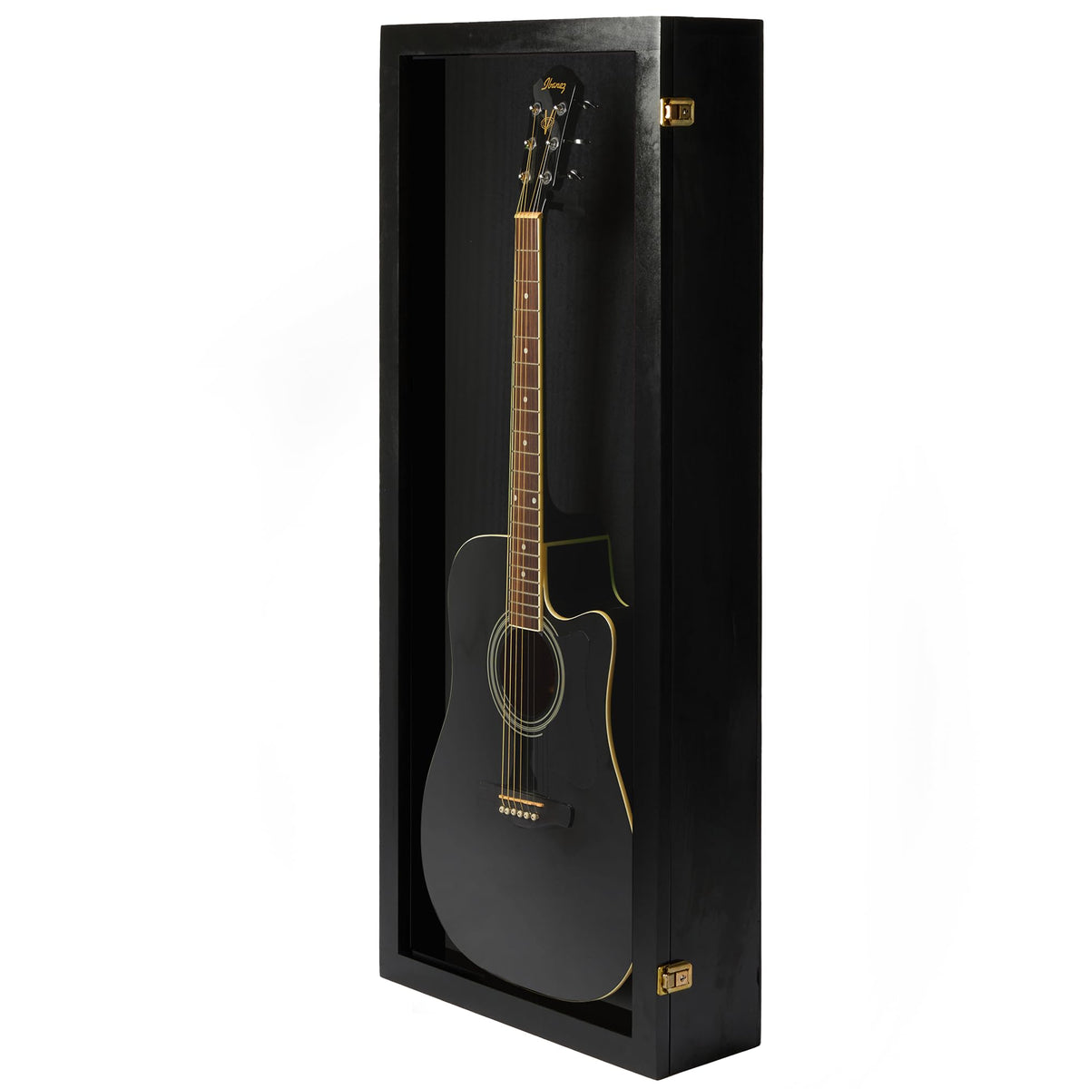 Acoustic Guitar Display Case Wall Mount Black I52124