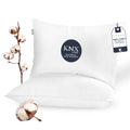 Soft Fluffy Queen Size Bed Pillows Set of 2 Cotton Cover M267