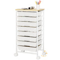 Rolling Storage Drawer Cart 8 Drawer Lockable Wheels L673