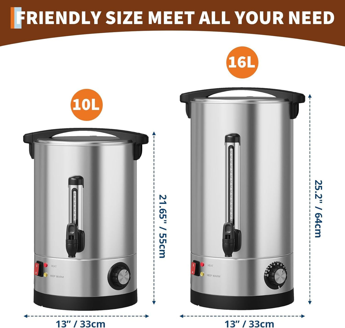 70 Cup Stainless Steel Commercial Coffee Urn B87357
