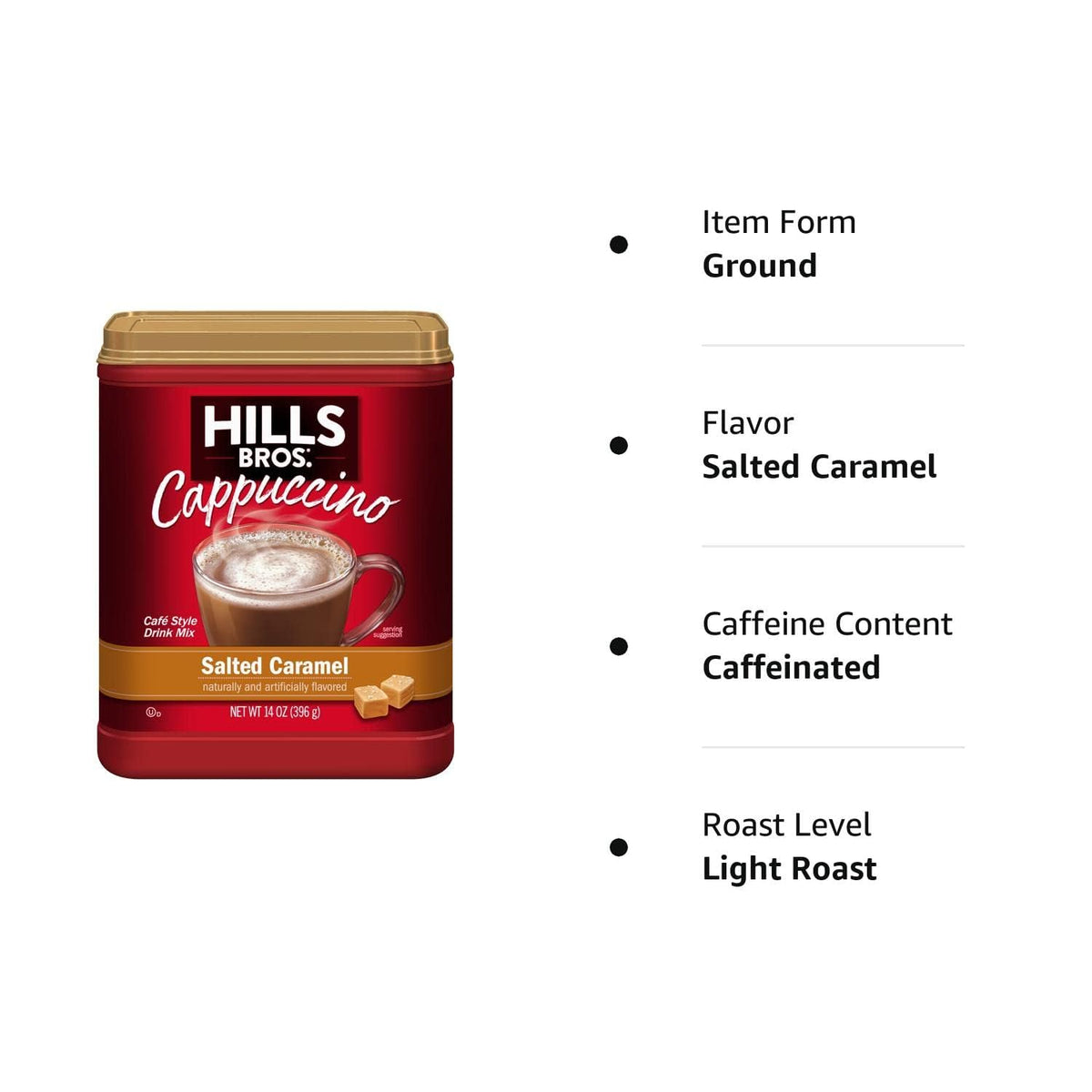 Salted Caramel Instant Cappuccino 14 oz Pack of 6 U592035