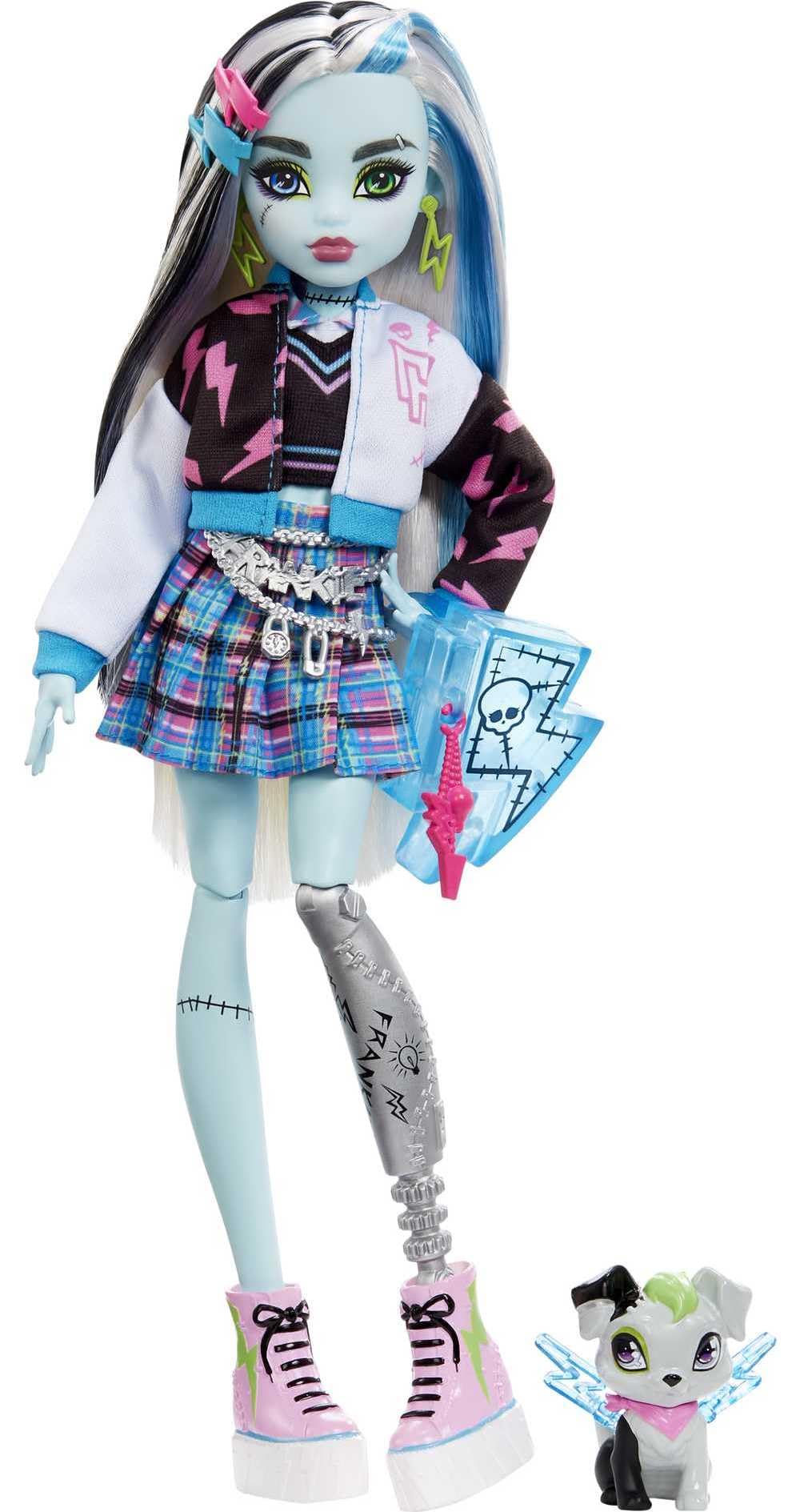 Monster High Doll with Blue & Black Streaked Hair J4587
