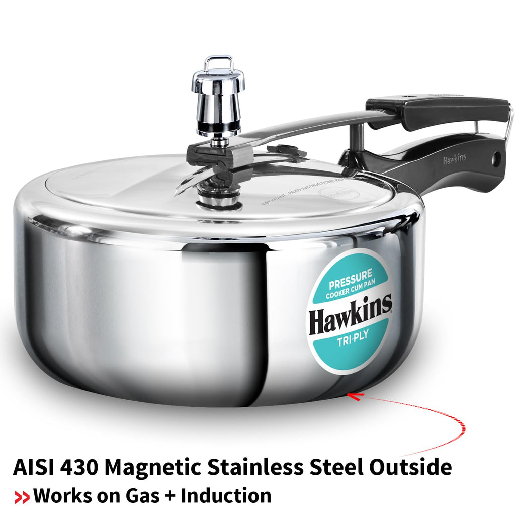 3 Litre Tri-Ply Stainless Steel Pressure Cooker J7766