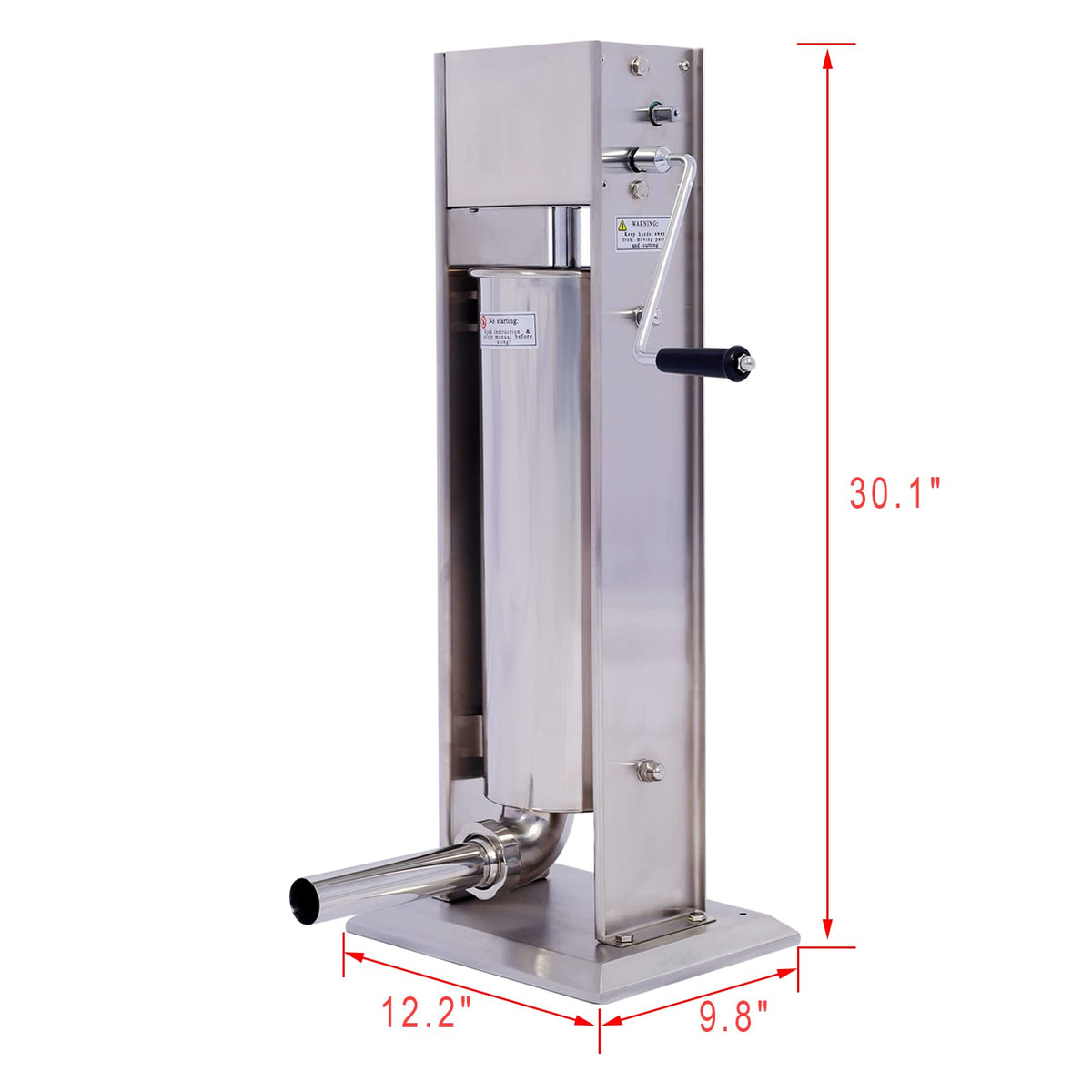 Stainless Steel Sausage Stuffer 15LB 7L with 4 Nozzles A934468