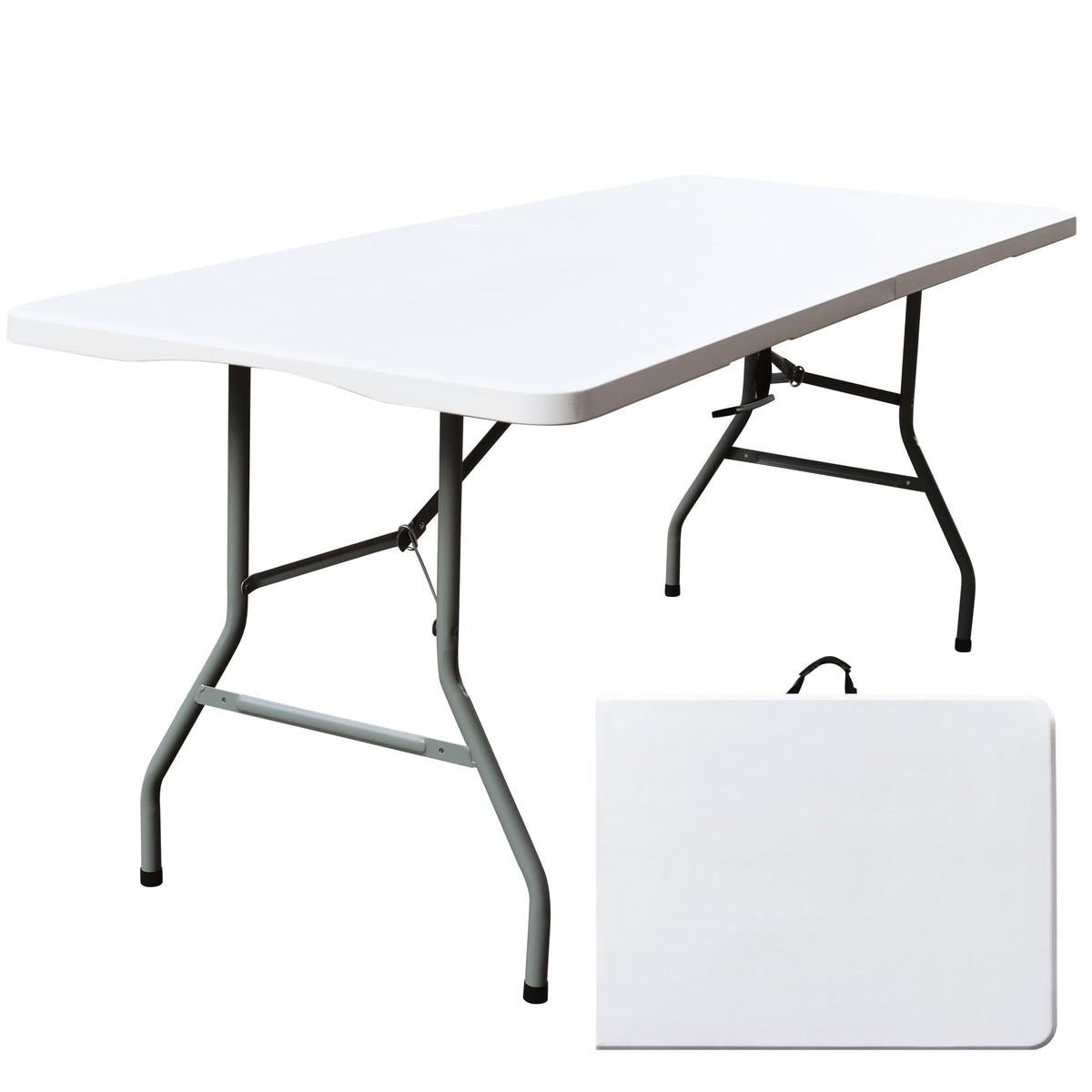 White 6FT Foldable Plastic Table R883