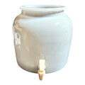Porcelain Ceramic Water Dispenser with Faucet, Fits 3 to 5 Gallon Jugs, White O27833