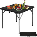 34" Square Folding Table, Black B322