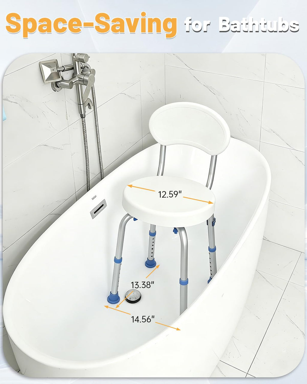 Swivel Shower Chair with Back K400