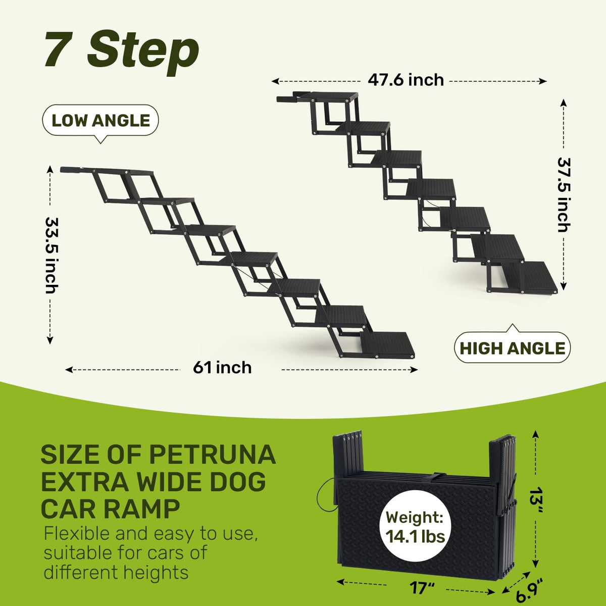 Foldable Dog Steps 7-Step Y742