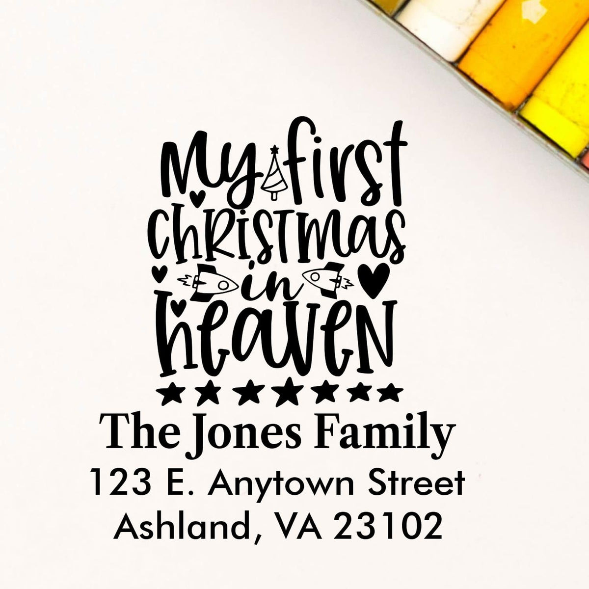 Pre Inked Holiday Stamp V584539