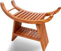 Teak Shower Bench with Storage Shelf H46684