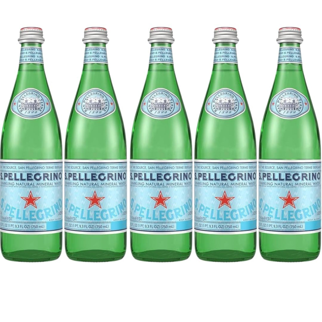 Sparkling Natural Mineral Water 750 mL Glass Bottles 5 Pack H65661