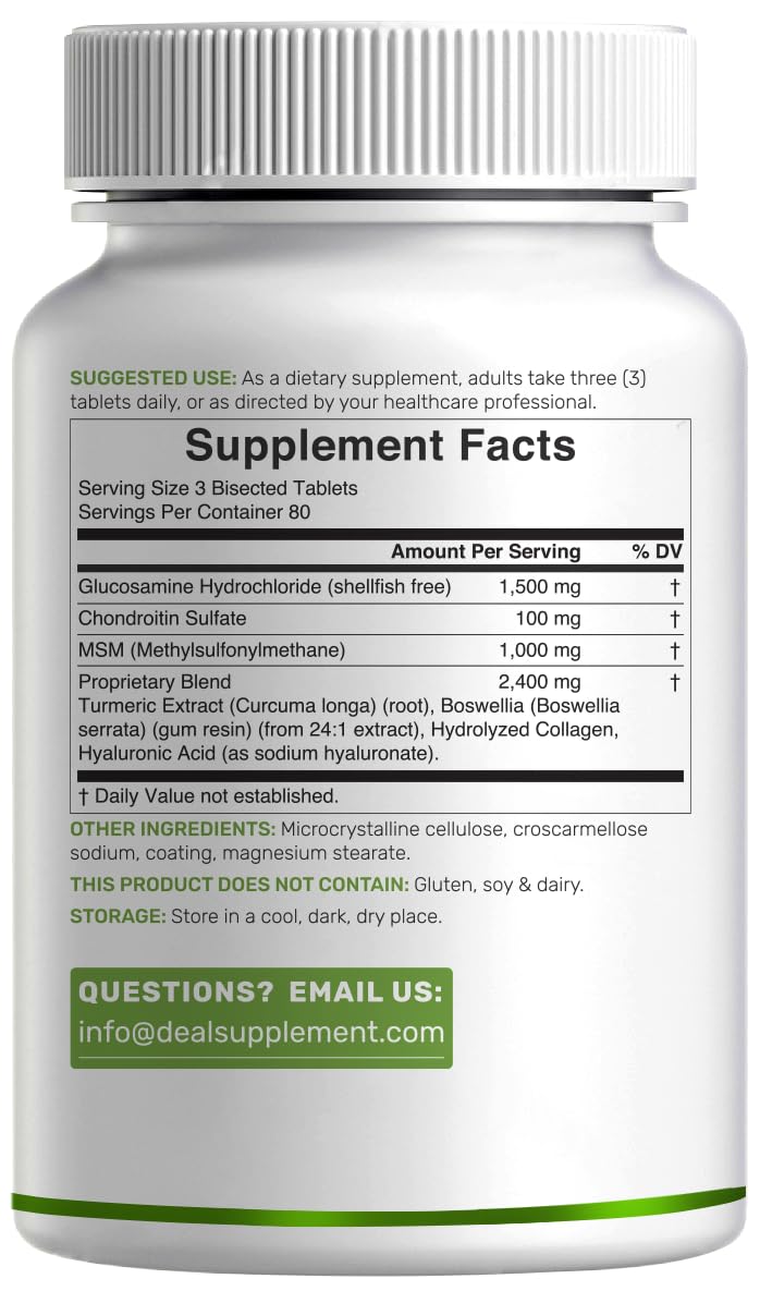 Glucosamine Chondroitin & MSM Complex 240 Tablets J72644