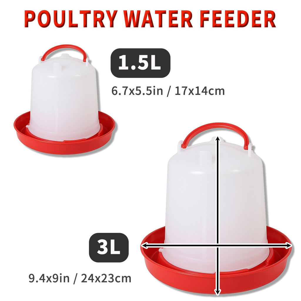 2 Pack 1.5L Plastic Chick Waterer I88367