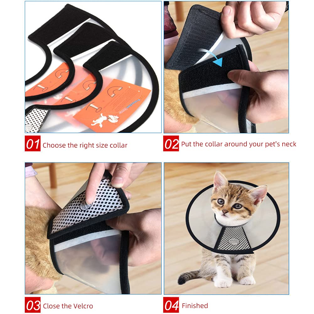 Adjustable Plastic Pet Recovery Collar Cone (S) N98457