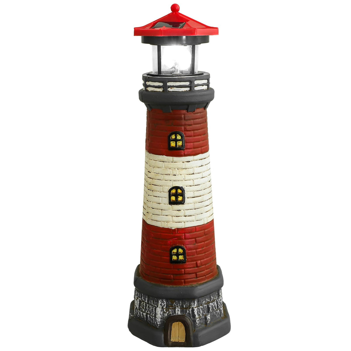 Solar Lighthouse Statue with Solar Light Waterproof Outdoor Decor O902