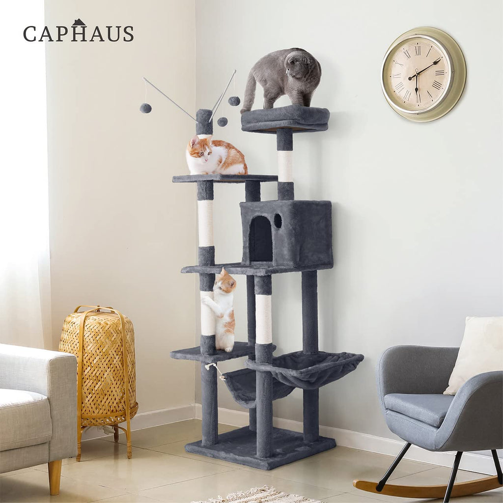 70-Inch Multi-Level Cat Tree with Scratching Posts H394147