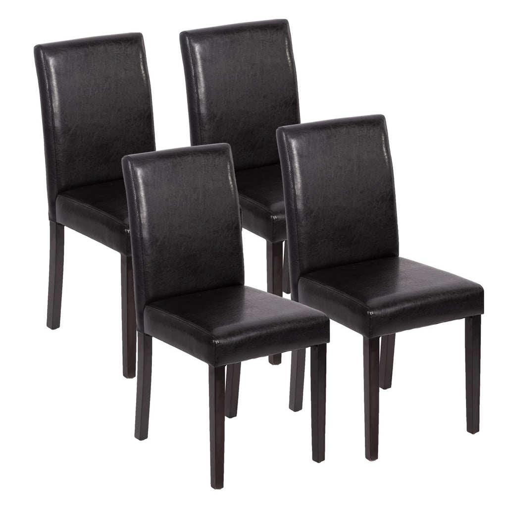 Black Set of 4 Upholstered Dining Chairs Q2715