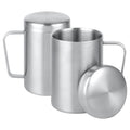 17 oz Stainless Steel Camping Mugs with Lids, Set of 2 Q337725