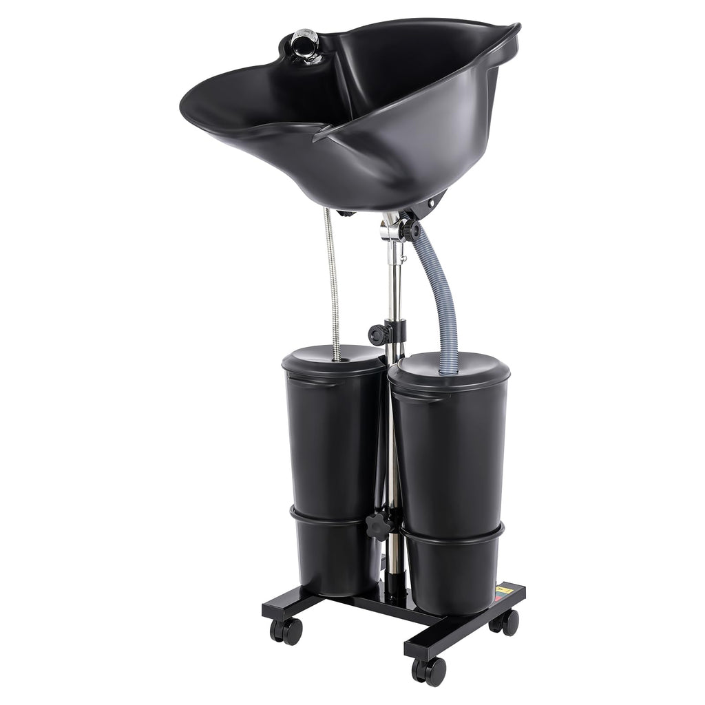 Portable 20L Hair Washing Shampoo Bowl Basin Black C7161