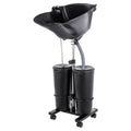 Portable 20L Hair Washing Shampoo Bowl Basin Black C7161