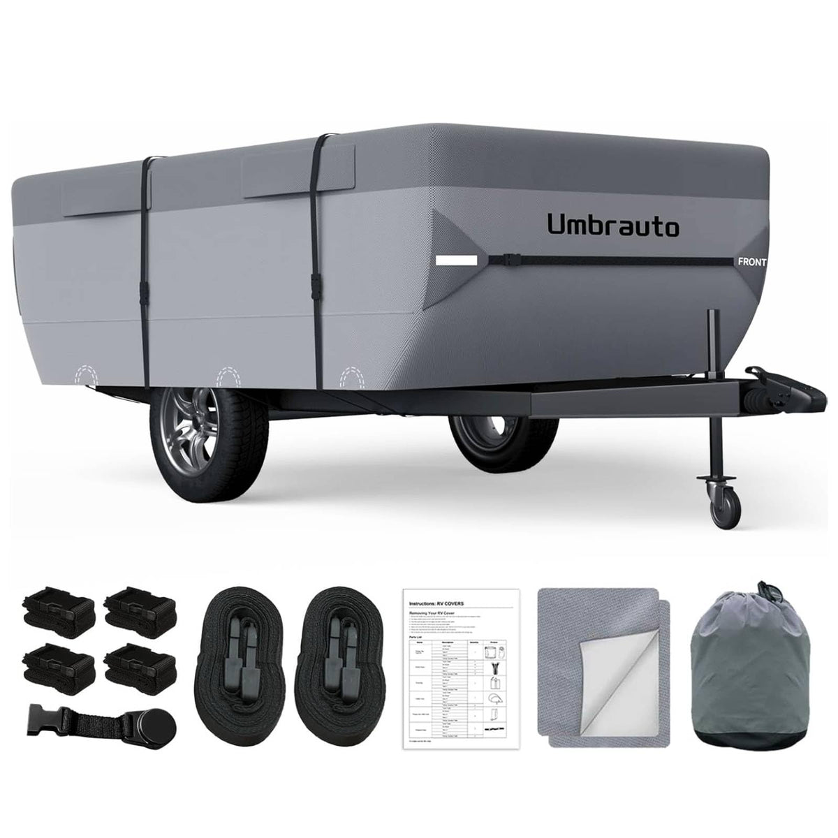 14-16ft Waterproof Breathable Ripstop Pop Up Camper Cover E3271